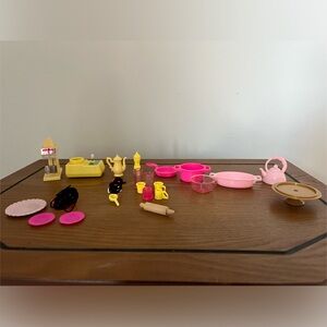 1980s-1990s Wind Up Barbie Appliances & Dishes Lot